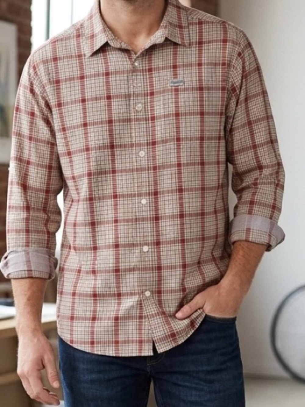Columbia Sportswear Men’s Long Sleeve Plaid Button-Down Shirt Size XL